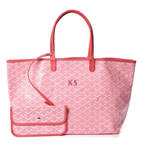 goyard saint louis tote goyardine pm pink